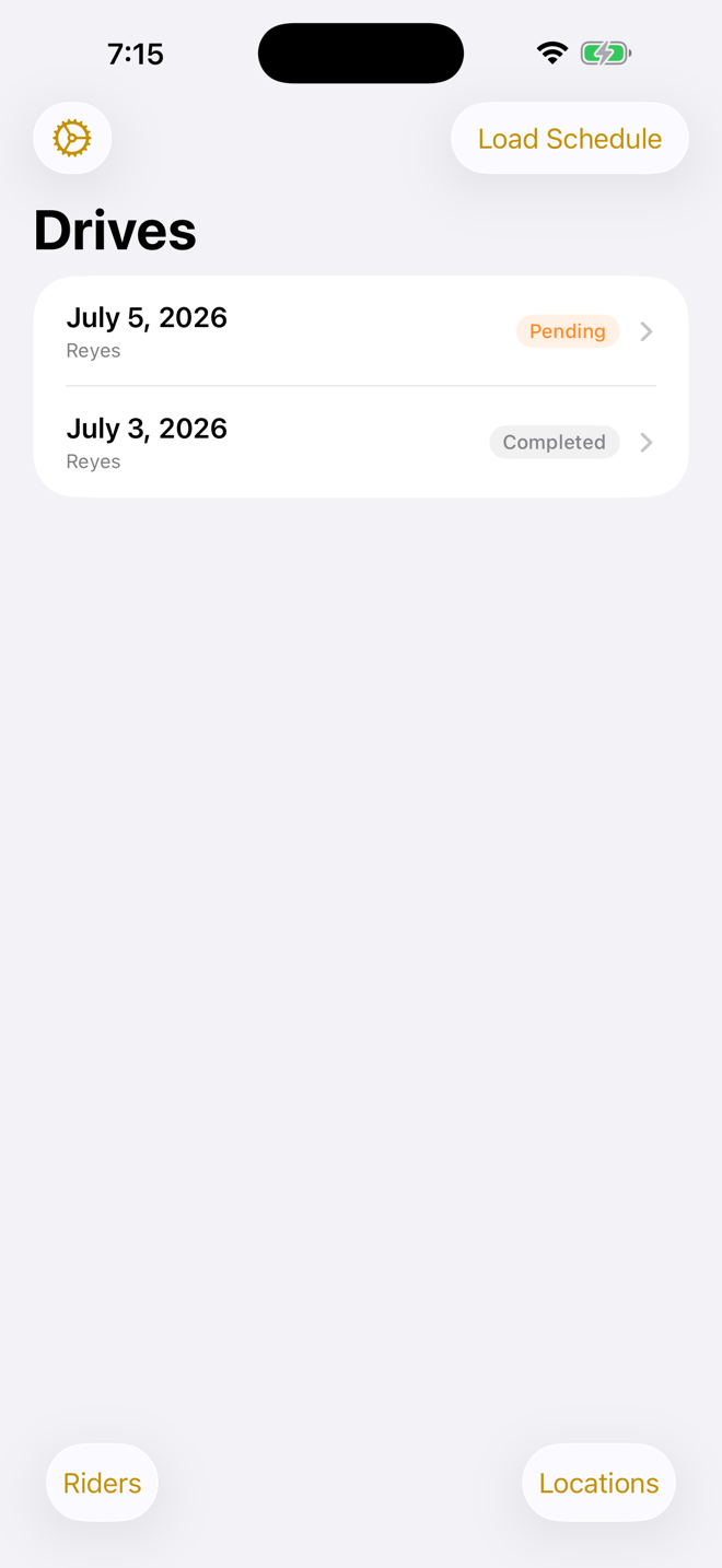 The drive list showing the newly imported drive as pending
